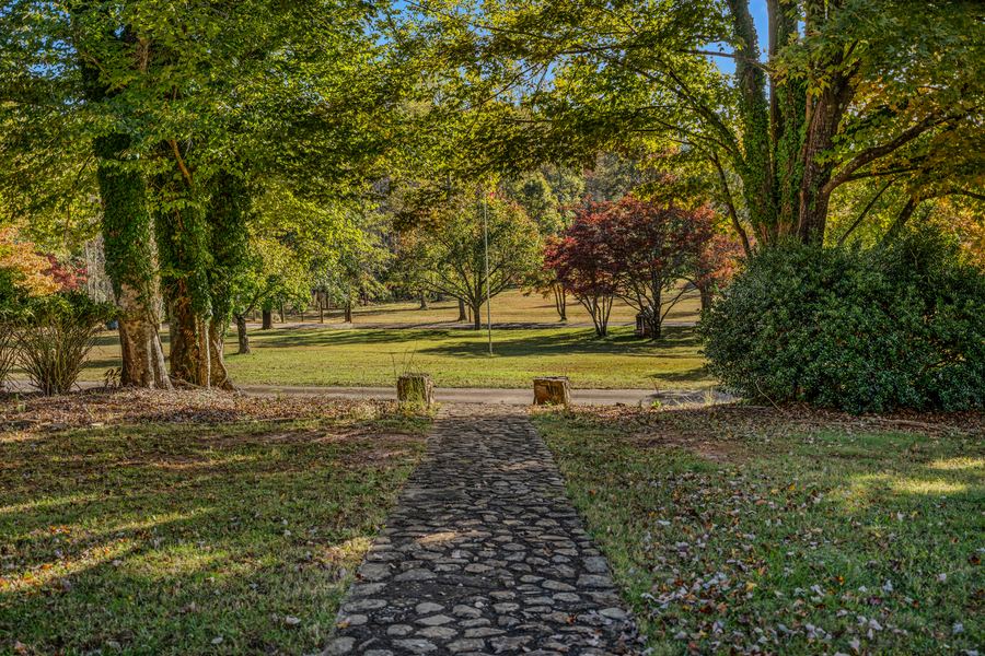 Stone path to the house, 144 Porter Road