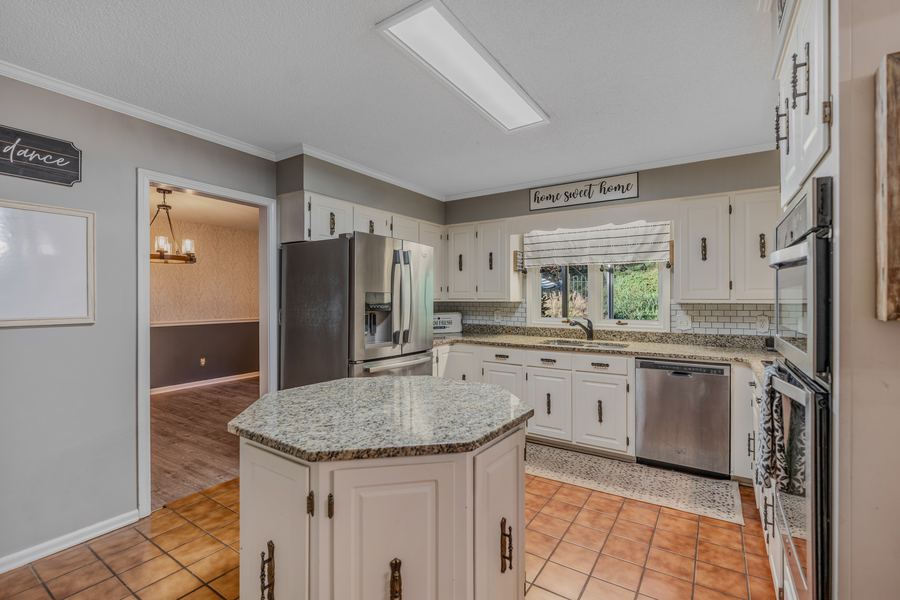 Kitchen and island, 144 Porter Road