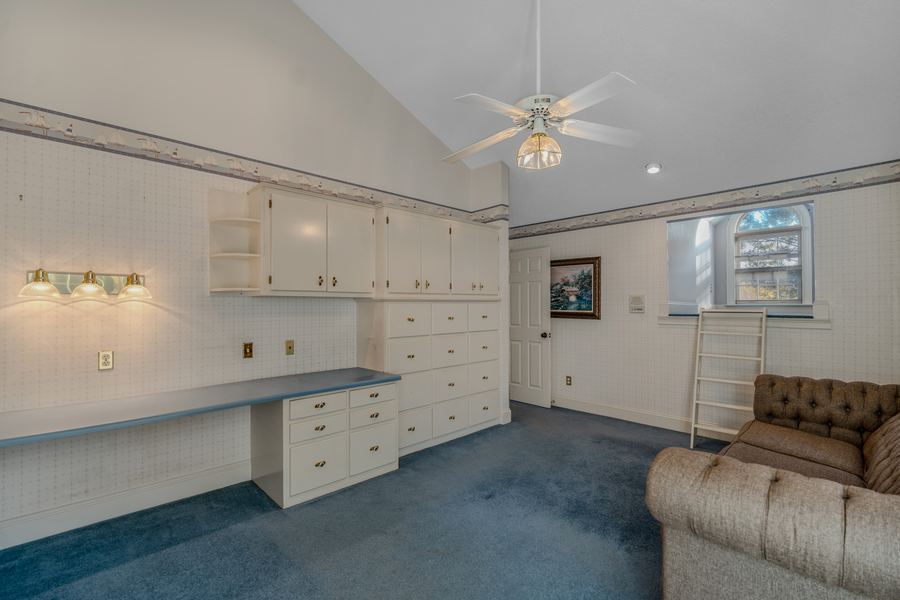 Upstairs bedroom, built-ins, 144 Porter Road
