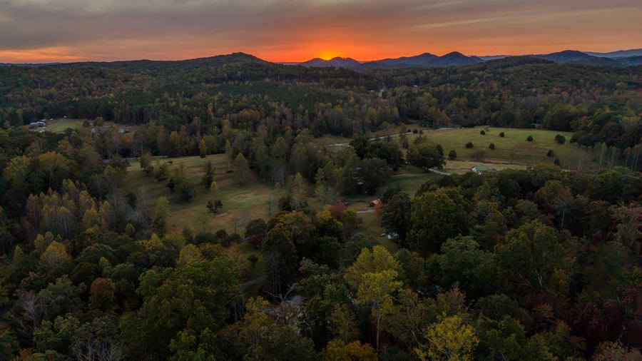 Sunset over the foothills, 144 Porter Road